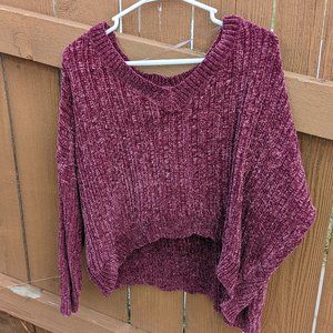 Women's Crop Top Sweater - Maroon - Never Worn
